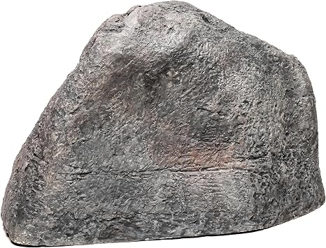 Artificial Rock Cover Weather-Resistant Fiberglass Garden Landscape Utility Concealer Slate Gray Finish for Pumps, Irrigation Systems, Diamond