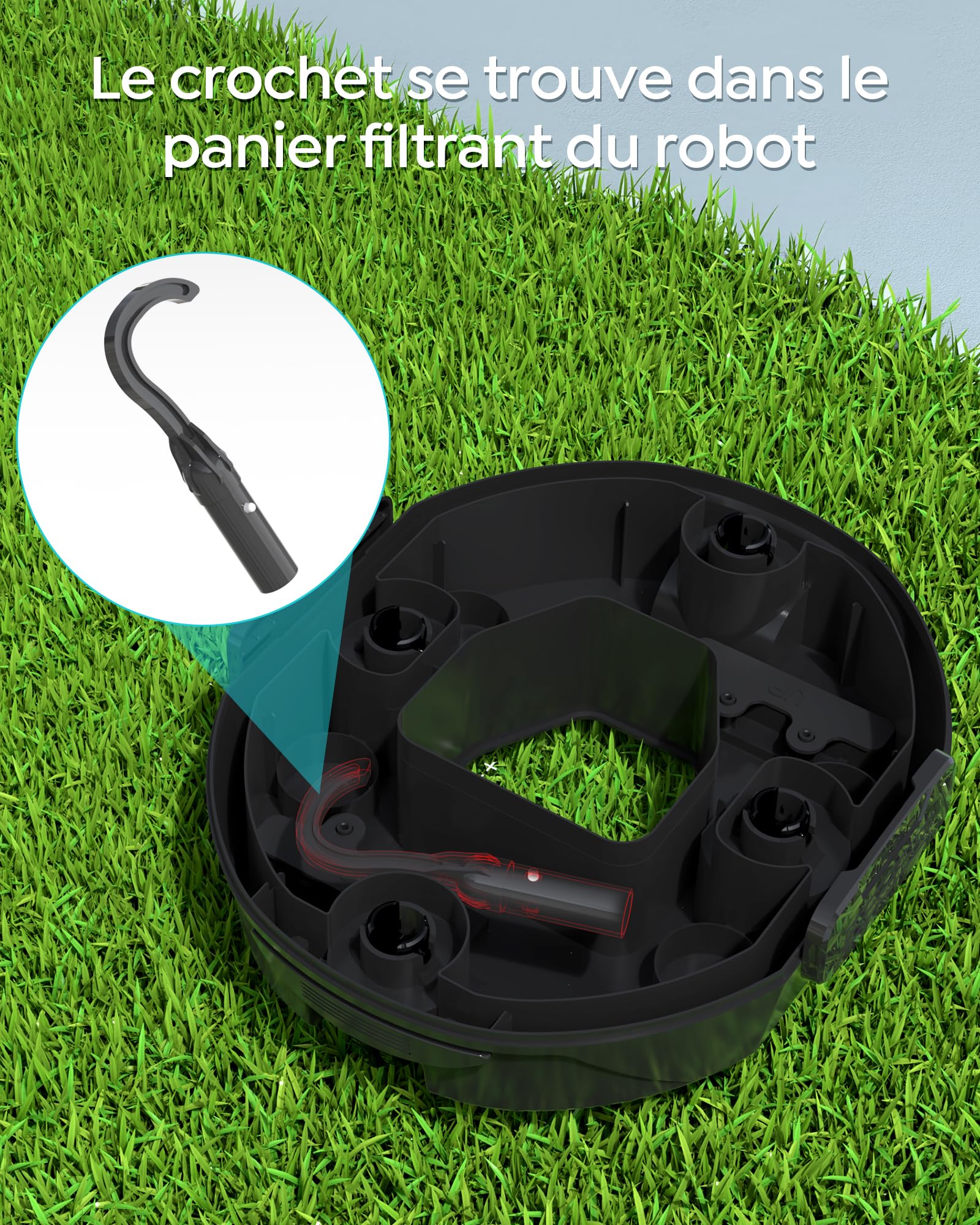 S2 Robot Piscine,Double Filtration,Aspirateur Piscine sans Fil | 90 Min d'Autonomie, Nettoyeur de Piscine Compact,Stationnement Automatique,pour Piscines Hors Sol Jusqu'à 80 m²,Noir Charbon