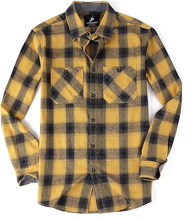 Alex Vando Mens Button Down Shirts Regular Fit Long Sleeve Casual Plaid Flannel Shirt