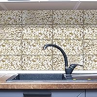 Vista 26 de Lukery Peel and Stick Tile Waterproof Backsplash for Kitchen Flower Tile Stickers Self-Adhesive Floor Tile PVC Wall Tile DIY Tile Decals, Grey