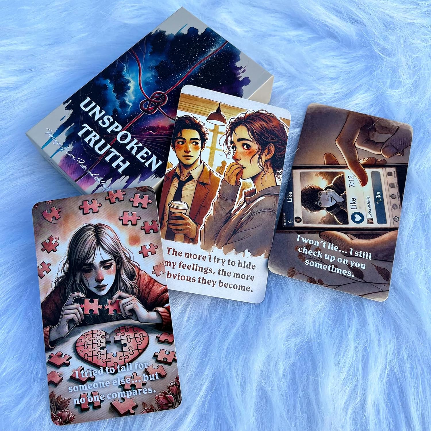 DPEHAKMK Unspoken Truth Oracle Deck, Oracle Cards for Beginners, 54 Card Deck Love Relationship and Shadow Work Oracle Cards for Love, Breakups, Inner Healing & Emotional Clarity - Image 4