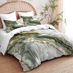 CCoutueChen Vintage Floral King Duvet Cover Black Red Bedding Set for Women Girls Golden Botanical Leaves Comforter Cover - 3Pcs Soft Breathable Microfiber with 2 Pillowcases(104 * 90)