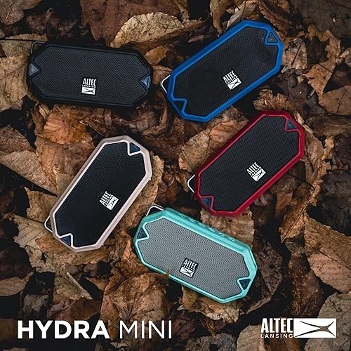 Miniatura 7 de Altec Lansing - HydraMini Altavoz Bluetooth inalámbrico, IP67 impermeable USB C batería recargable con 6 horas de reproducción, compacto, a prueba