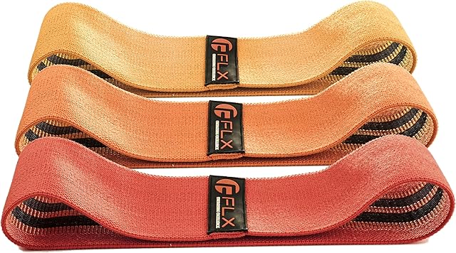 Resistance Bands Set (3) for Men & Women- Fabric Resistance Bands for Exercise, Workout, Fitness, Booty, Glutes, Hips, Leg, Arms, Pilates & Yoga Bands