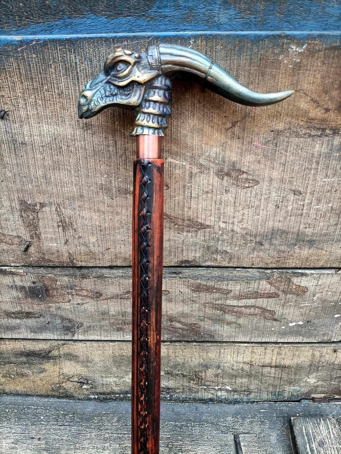 Brass Antique Finish Dragon Handle Walking Stick with 2 Foldable Wooden Walking Stick Elegant Look Walking Stick Cane Decorative Walking Stick Excellent Item for Senior by The Historical HUB : Clothing, Shoes & Jewelry