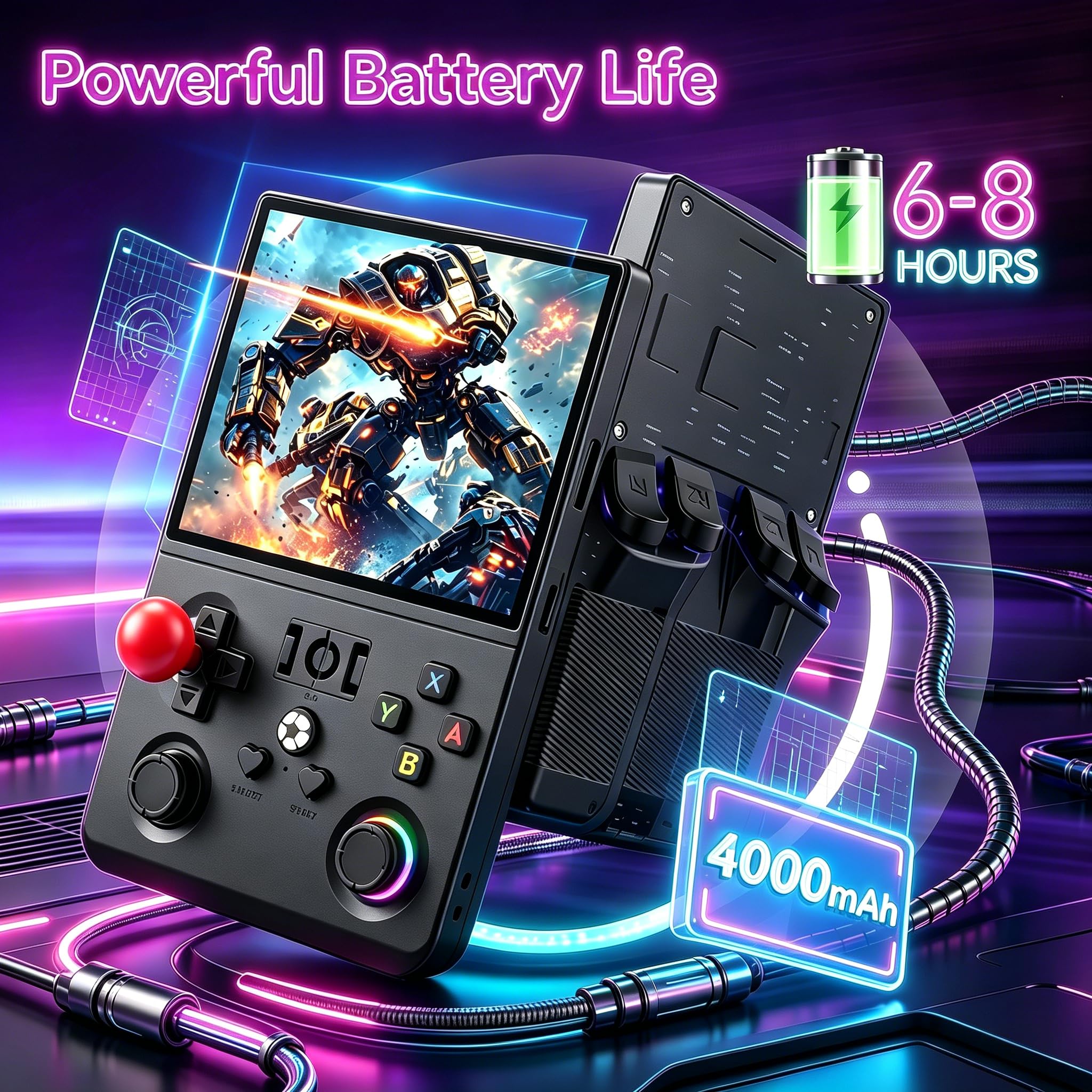 R36MAX Ⅱ 2026 NUOVA console di gioco portatile retrò, schermo IPS ultra grande da 4,5 pollici, console di gioco portatile con scheda TF da 128 G, batteria da 4000 mAh, regalo di intrattenimento di