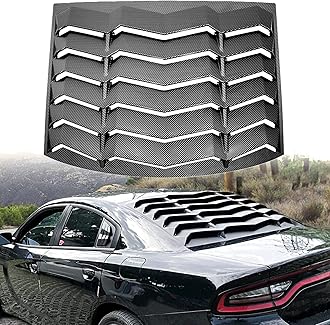 Rear Window Louver Cover (Carbon Fiber Print)