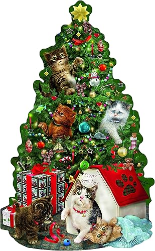 Miniatura 3 de SUNSOUT INC - Kitty Cat Playground - Rompecabezas de 1000 piezas de forma especial por artista Giordano Studios - Tamaño acabado 22.5" x 36.5"