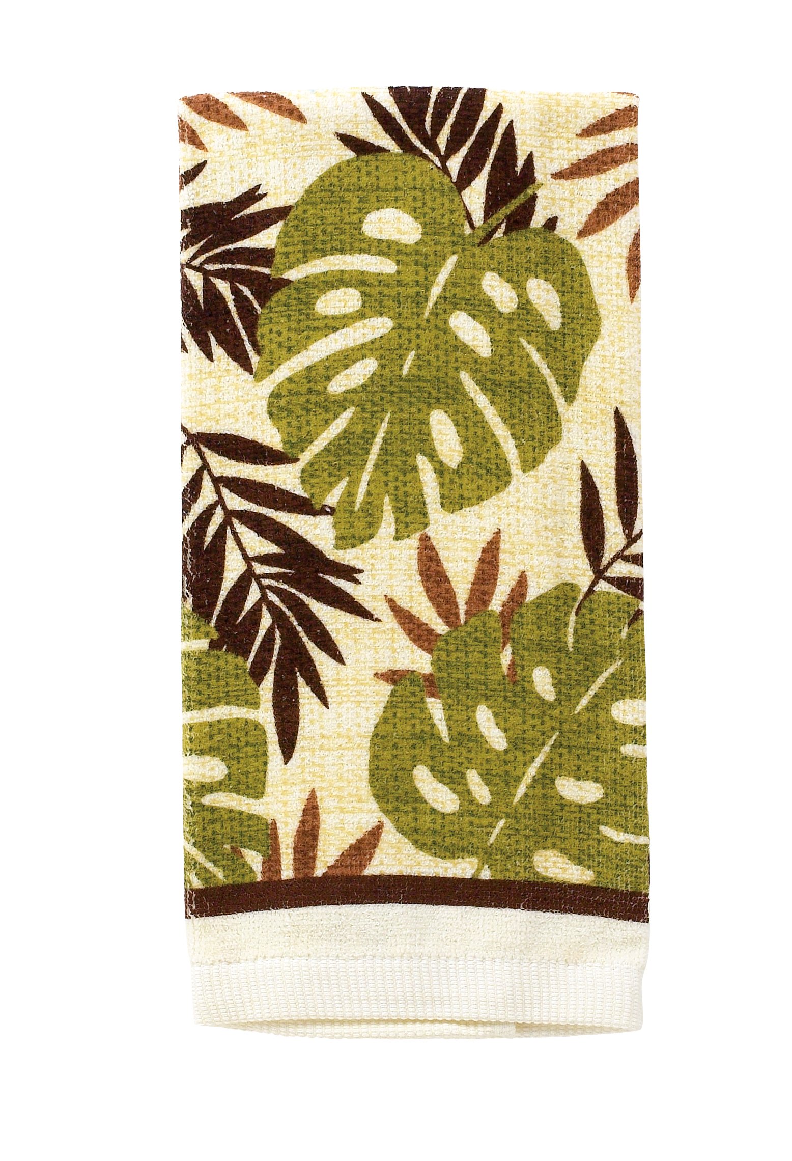 RitzKitchen Wears Print Velour Kitchen Dish Towel, Palm