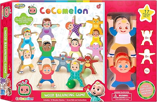 Be Amazing! Toys CoComelon - Juego de apilamiento de madera para apilar más de 16 piezas para niños y niñas a partir de 3 años disponible en Yaxa El Salvador