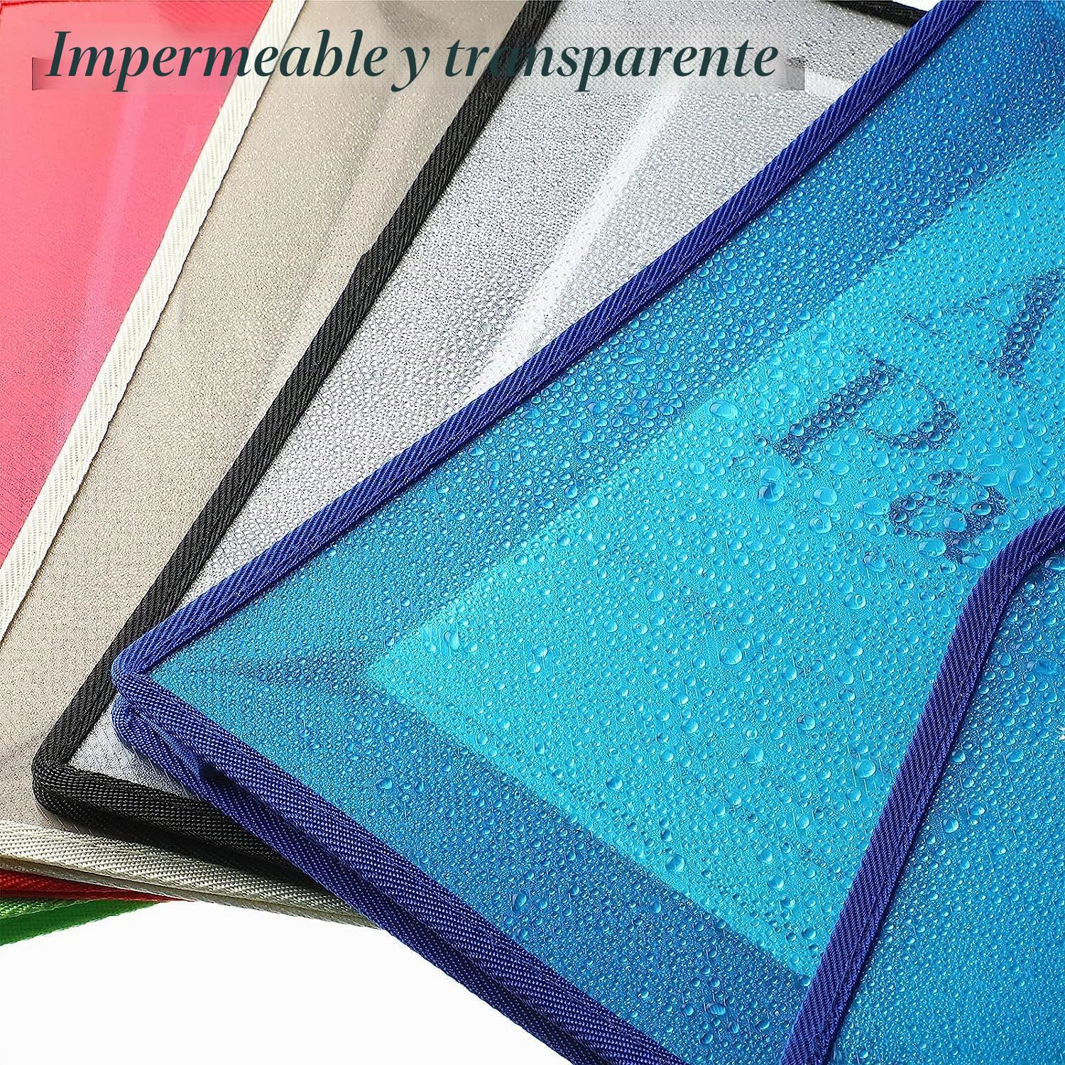 9 Piezas Carpeta de plástico A4, Bolsas de Documentos Plástico con Botón Gran Capacidad Bolsillos para Carpetas De Documentos Sobre De Archivos para Oficina, Hogar, Escuela y Viajes