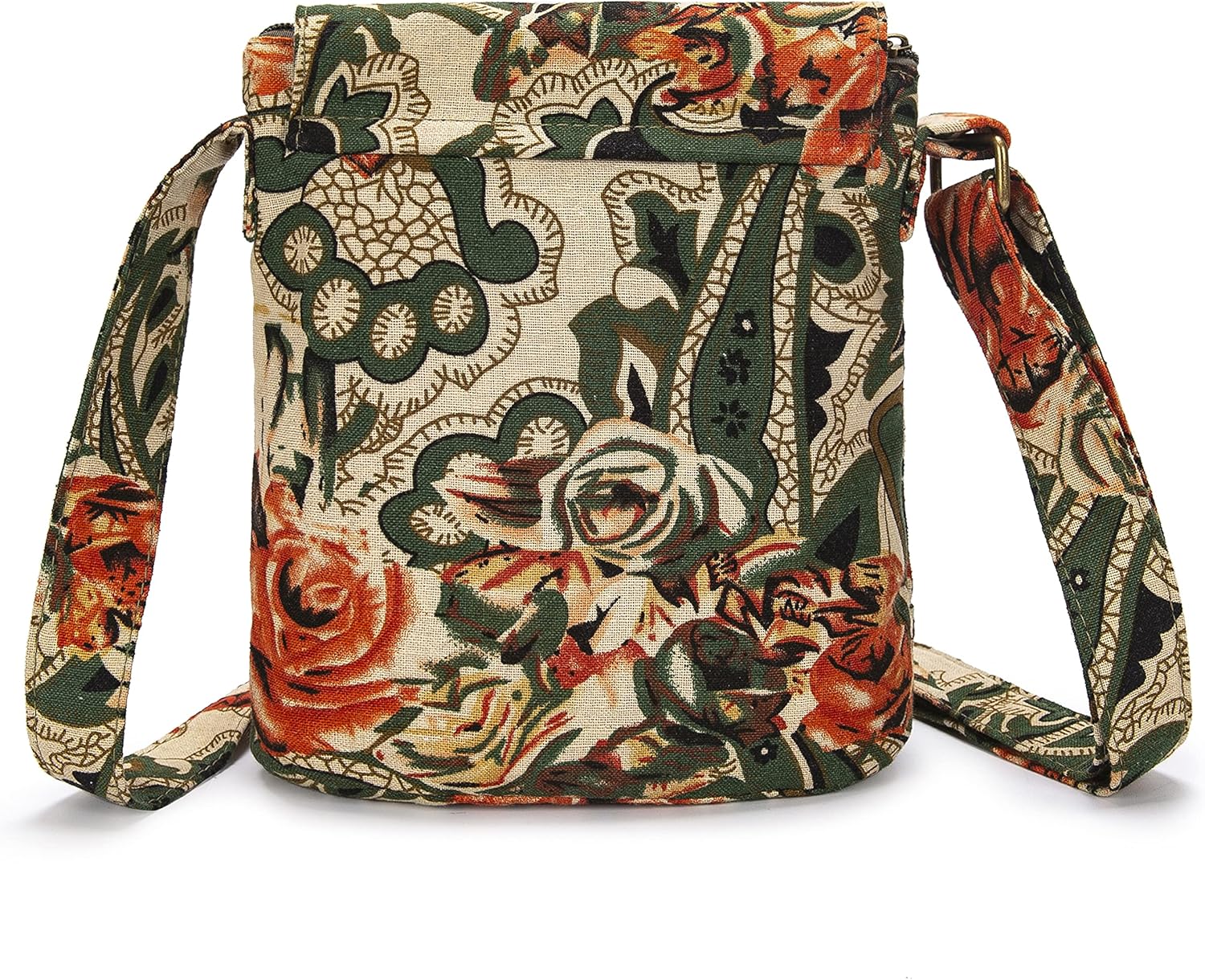 OPQRSTU Women's Retro Small Size Canvas Shoulder Bag Hippie Boho Crossbody Handbag - Image 4