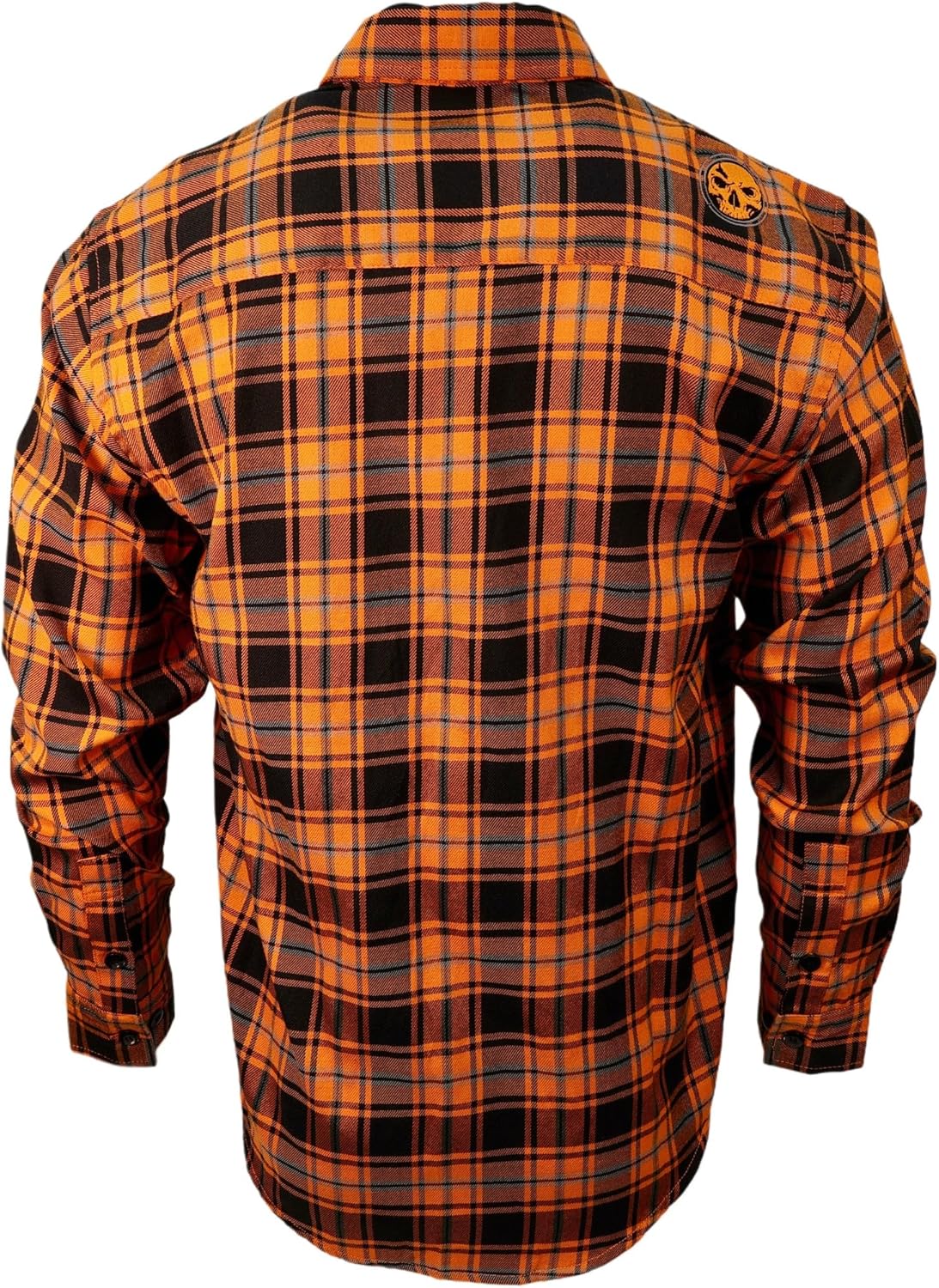 Demons Behind Me The Harvest Orange, Black & Gray Flannel (Hidden Snap Collars) - Image 6