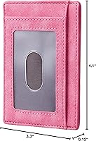 Vista 116 de Travelambo Billetera delgada con bolsillo delantero y clip para el dinero con bloqueo de identificación por radiofrecuencia, talla única