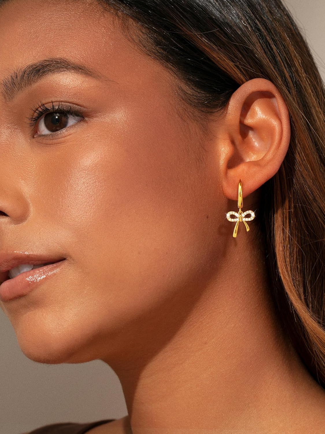 Gold/Silver Bow Earrings for Women, Post Ribbon Knot Earring Bow Stud Earrings Daily Jewelry - Image 4