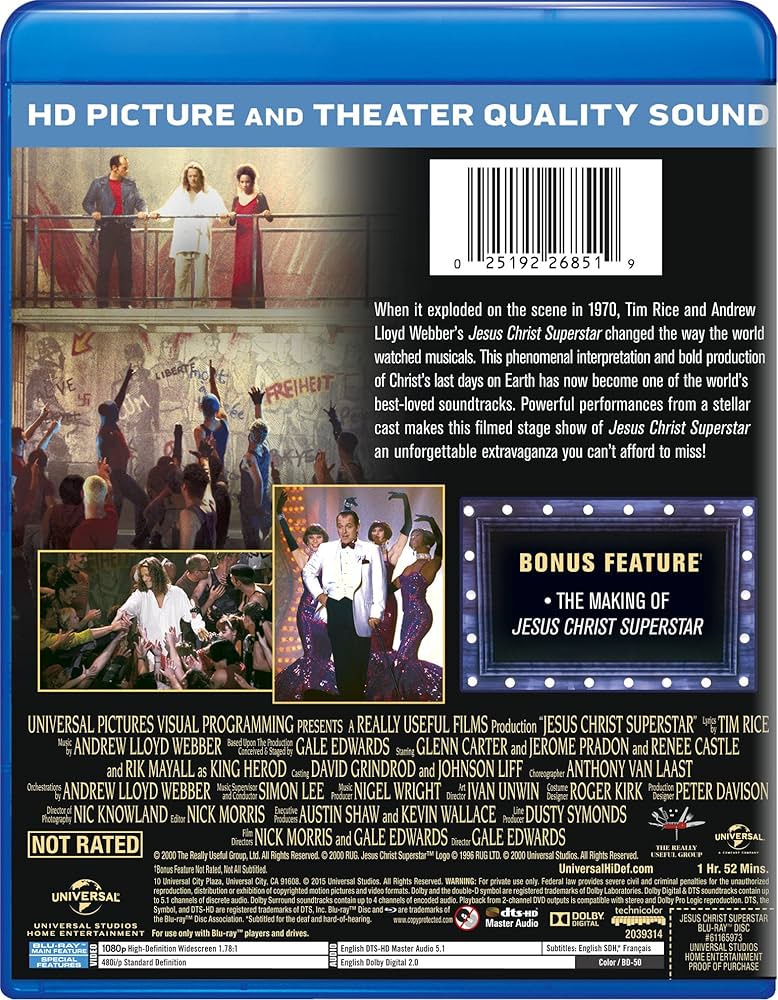 Amazon.com: Jesus Christ Superstar (Musical) [Blu-ray