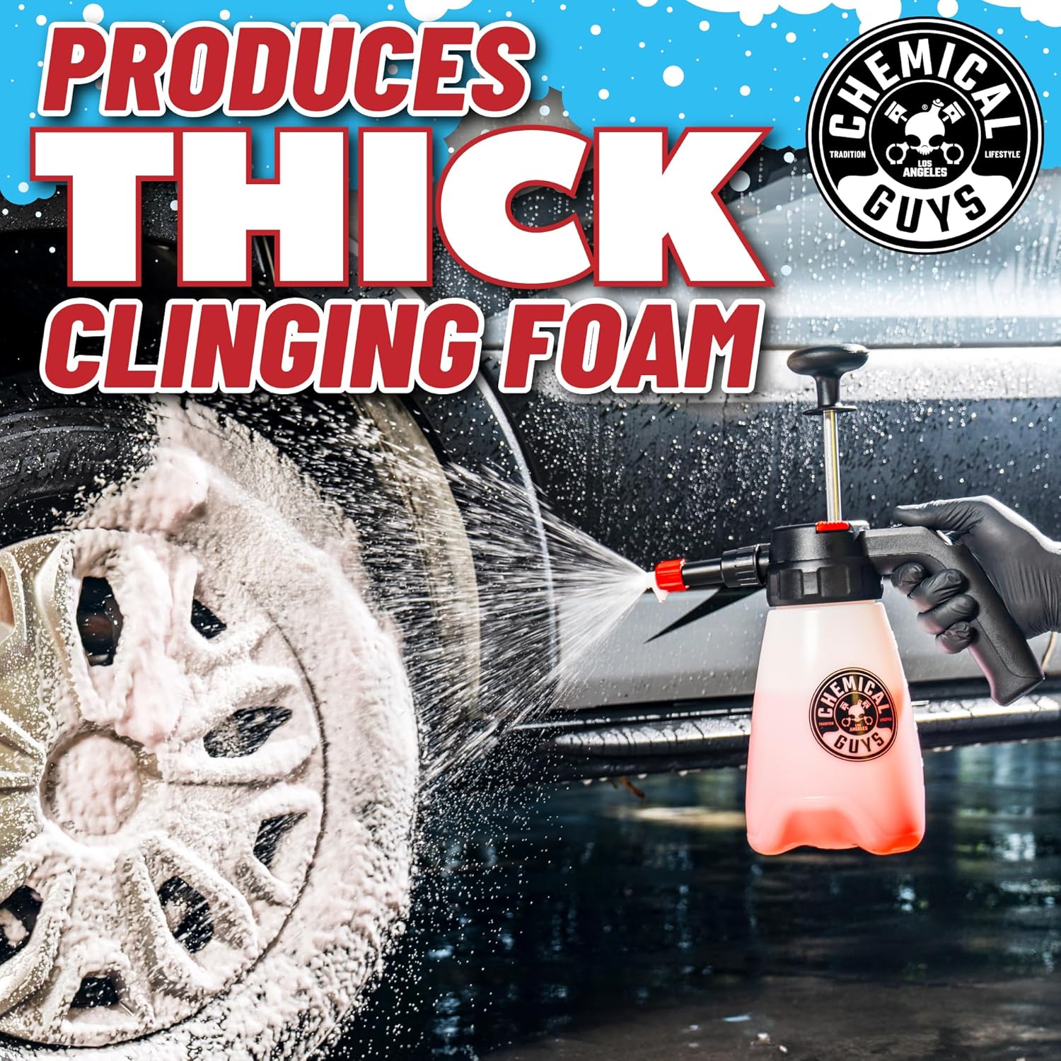 Chemical Guys ACC504 Mr. Sprayer Foamer - Foaming Pump Sprayer, for Wheels and Tires, Leather, Fabric, Floor Mats, Undercarriage, Outdoor, Gardening, and More (Works with Foaming Products) 50 fl oz