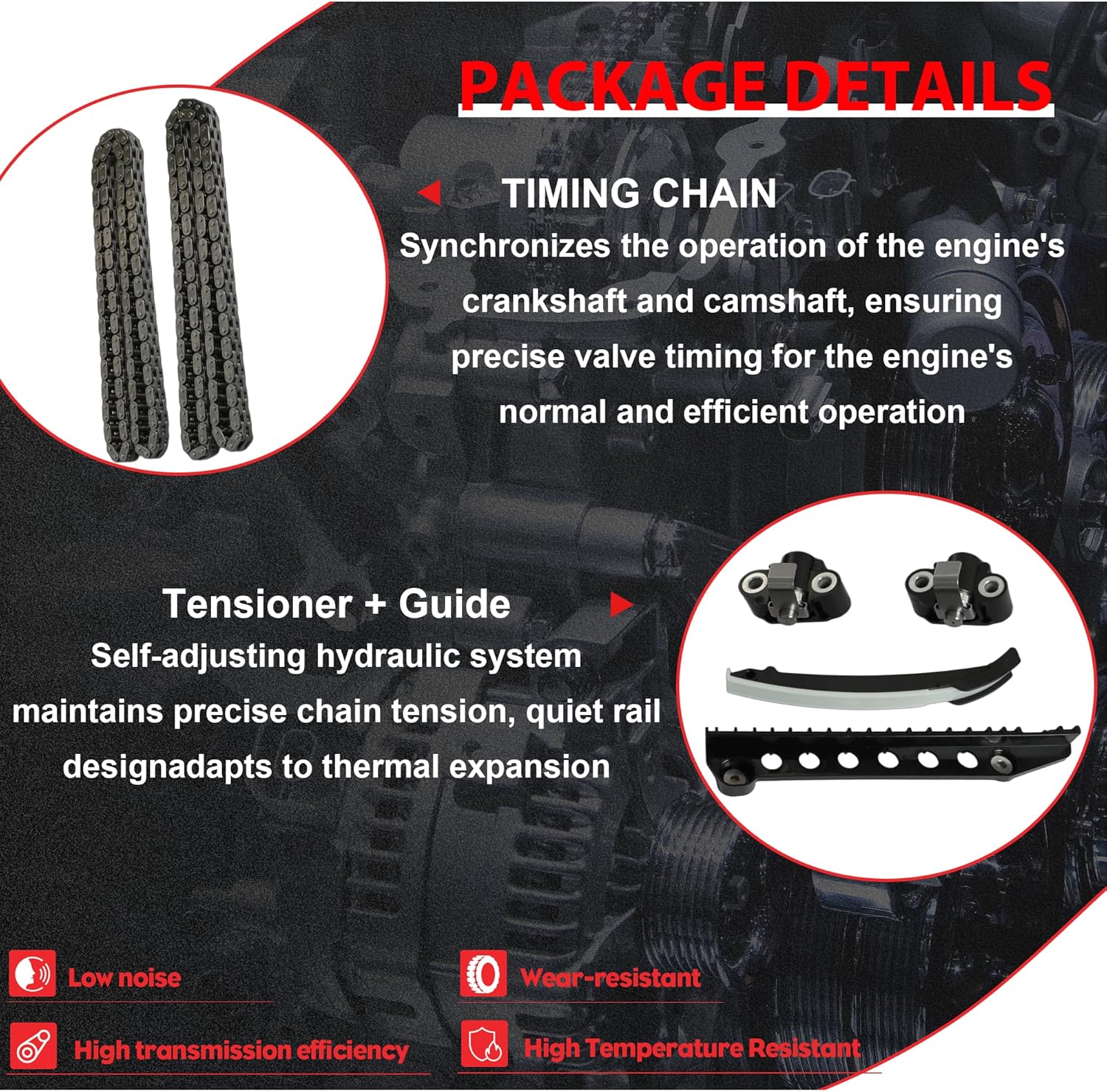 Camshaft Timing Chain Kit VVT Solenoid Set w/Water Oil Pump Rocker Arms Valve Lifter For Ford Lincoln 2005-2013 4.6L 5.4L Engine Rebuild Overhaul 5L1Z6250BA 3L3Z6M280EA