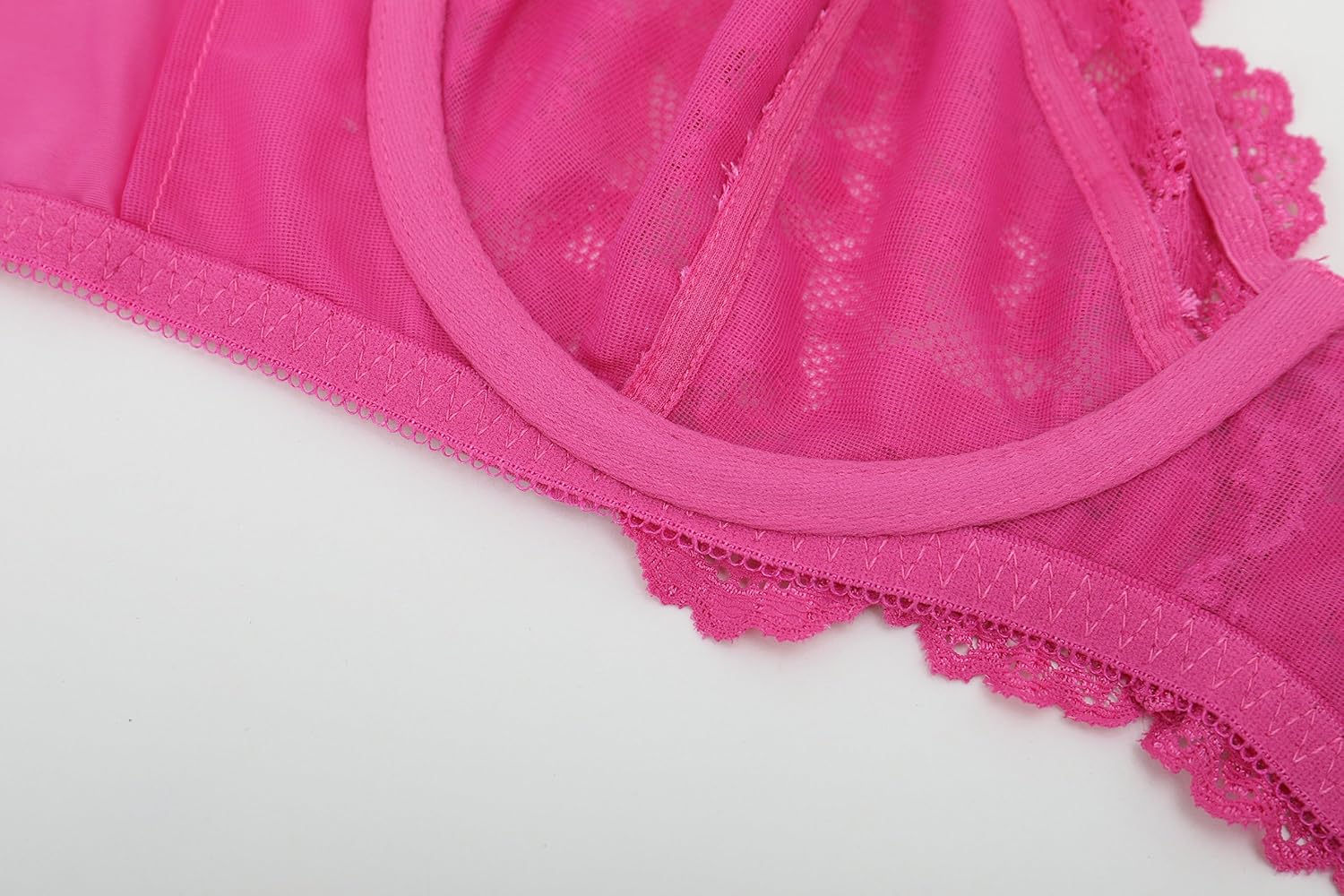 Women's Lace Underwire Unlined Full Coverage Bra - Microfiber - Image 3