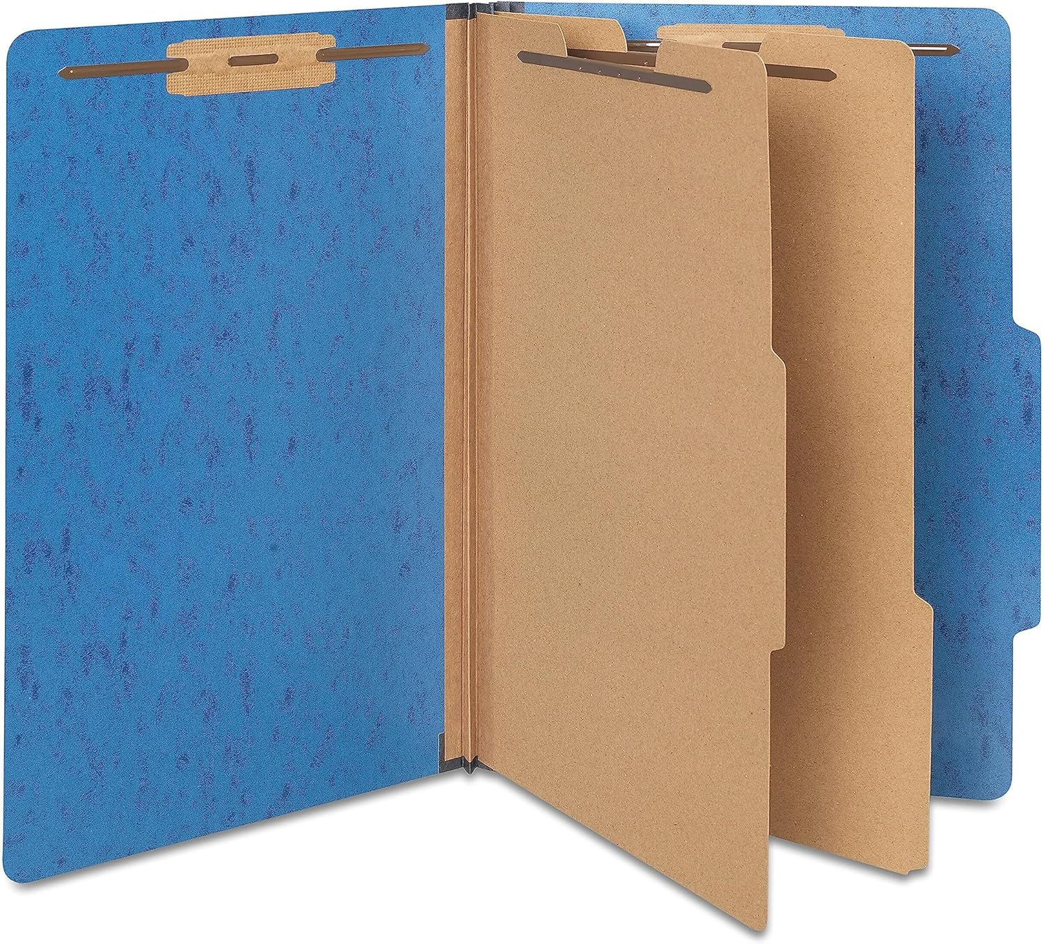 Staples Moisture‑Resistant Classification Folder, Legal Size, 2 Dividers, 2.5″ Expansion, Dark Blue Pressboard, Durable Construction, 20/Carton