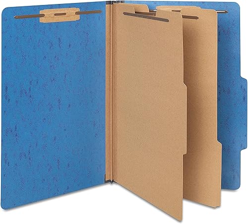 Staples Carpeta de clasificación resistente a la humedad, 2 divisores, expansión de 2.5 pulgadas, tamaño legal, azul oscuro, 20caja (ST614642-CCVS)