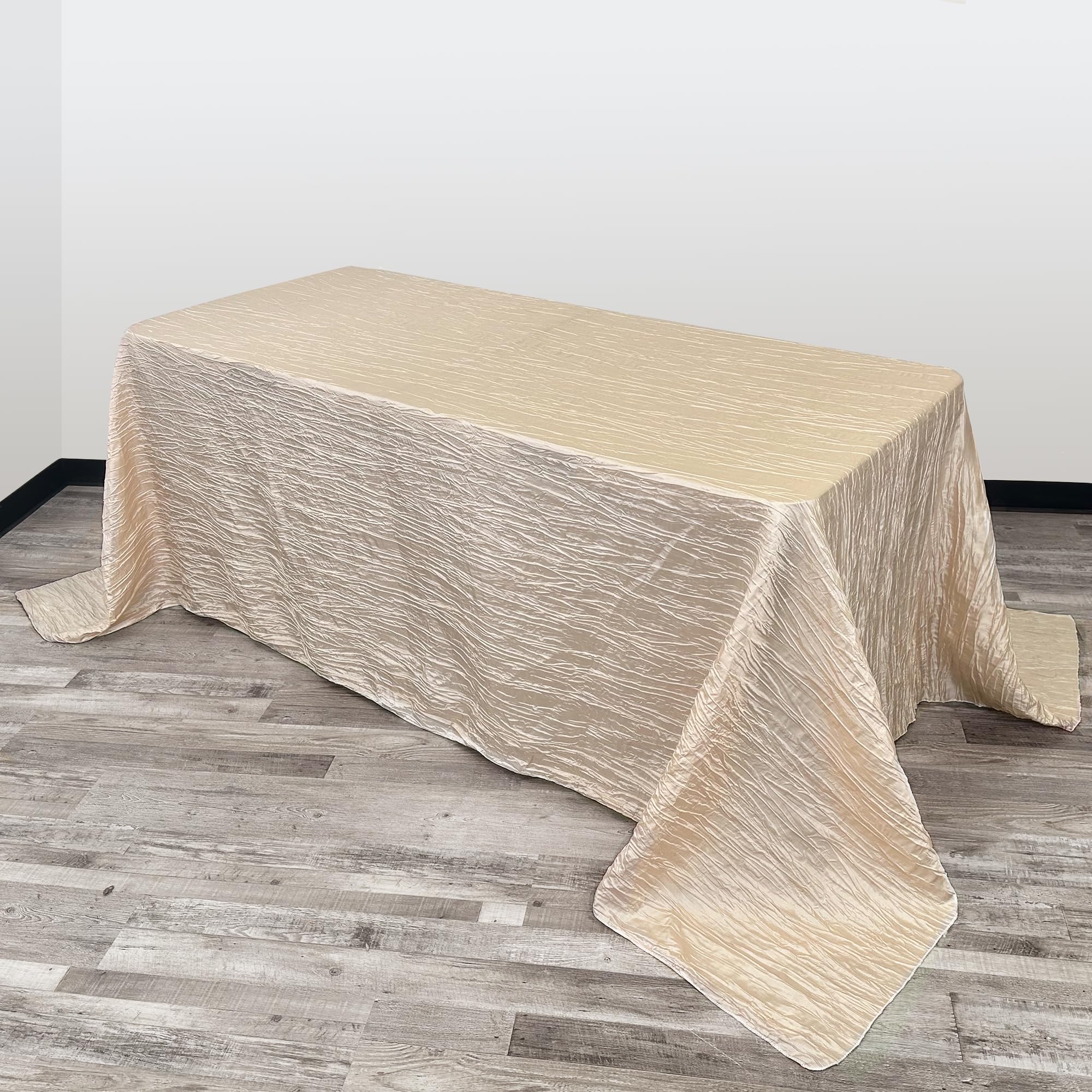 Amazon | 90 x 156インチ長方形Crinkle Taffetaテーブルクロス