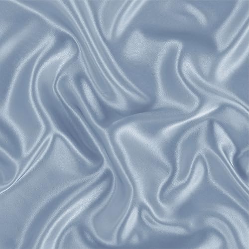 Miniatura 4 de Bedsure Juego de 2 fundas de almohada de satén para cabello y piel, color azul piedra, con cremallera, tamaño estándar, similar a las fundas de
