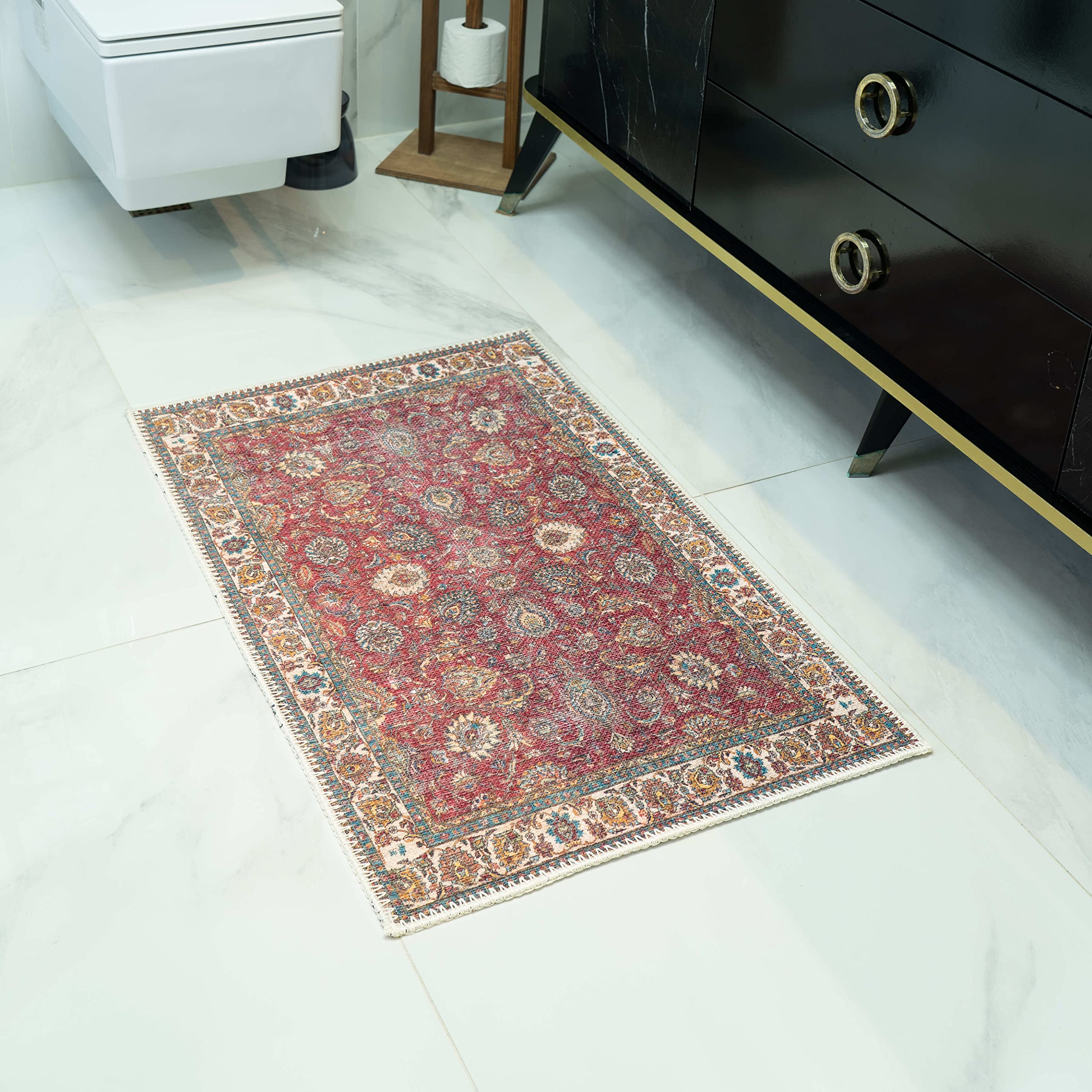 Monolia Area Rugs for Living Room 2x3 Front Door Mat for Entryway, Hallway Runner, Kitchen Rugs - Non-Slip Washable Rug for Bedroom, Bathroom - Low