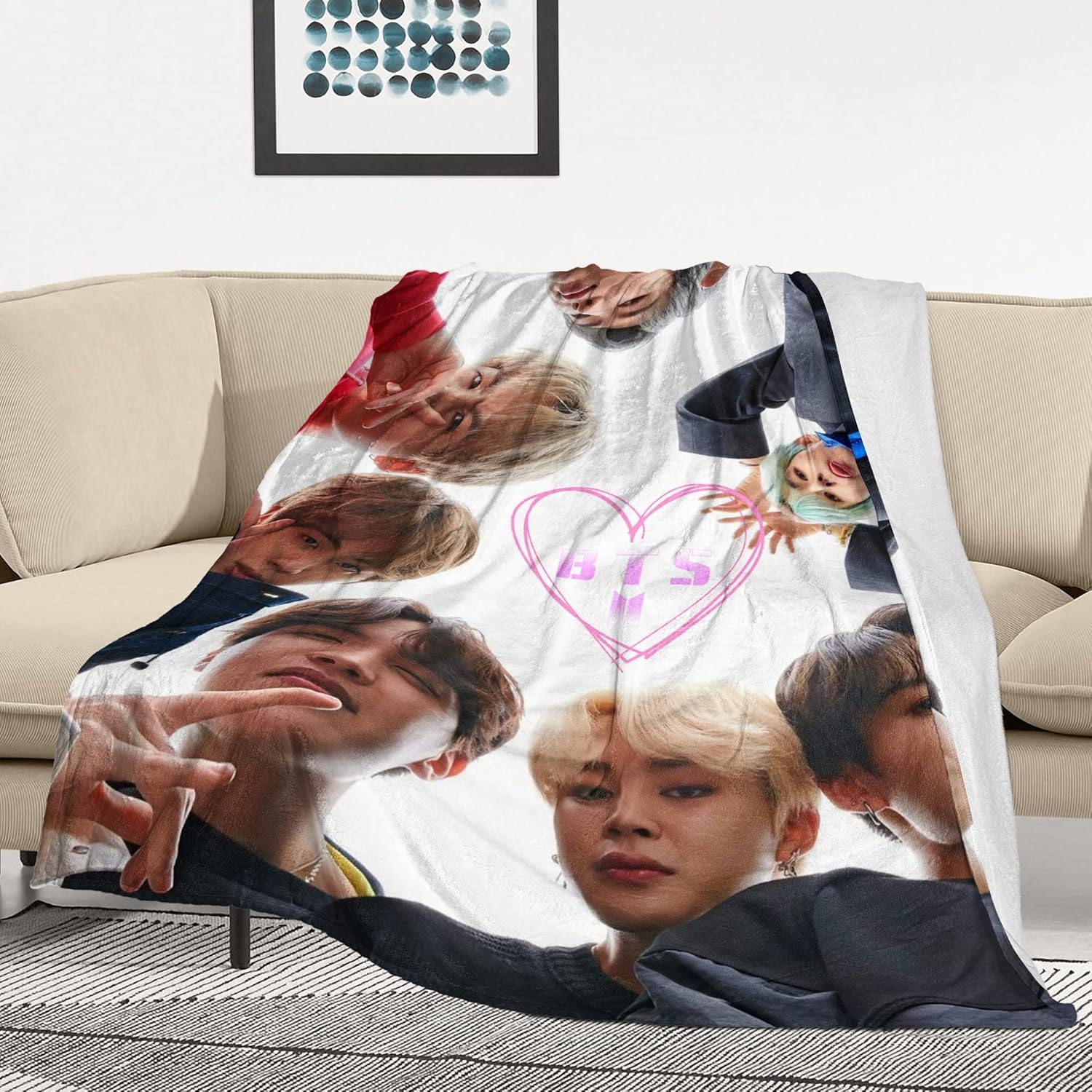 Bulletproof Boys Group Blanket, Soft Flannel Party Blanket