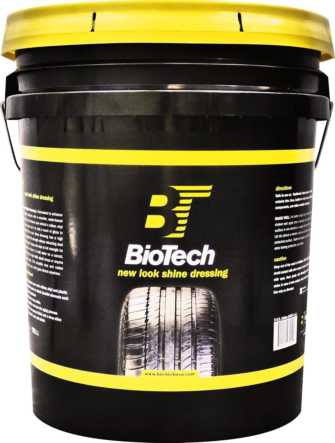 BioTech New Look Shine Dressing, Water Based Formula, Non Abrasive Dressing, Non Greasy Finish (5 Gallon Pail)