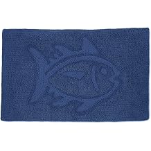 Southern Tide Reversible Bath Rug 100% Cotton, Soft & Absorbent Double-Sided Design with Signature Skipjack Machine Washable Coastal Accent Rug 20" x 32" Cobalt Blue
