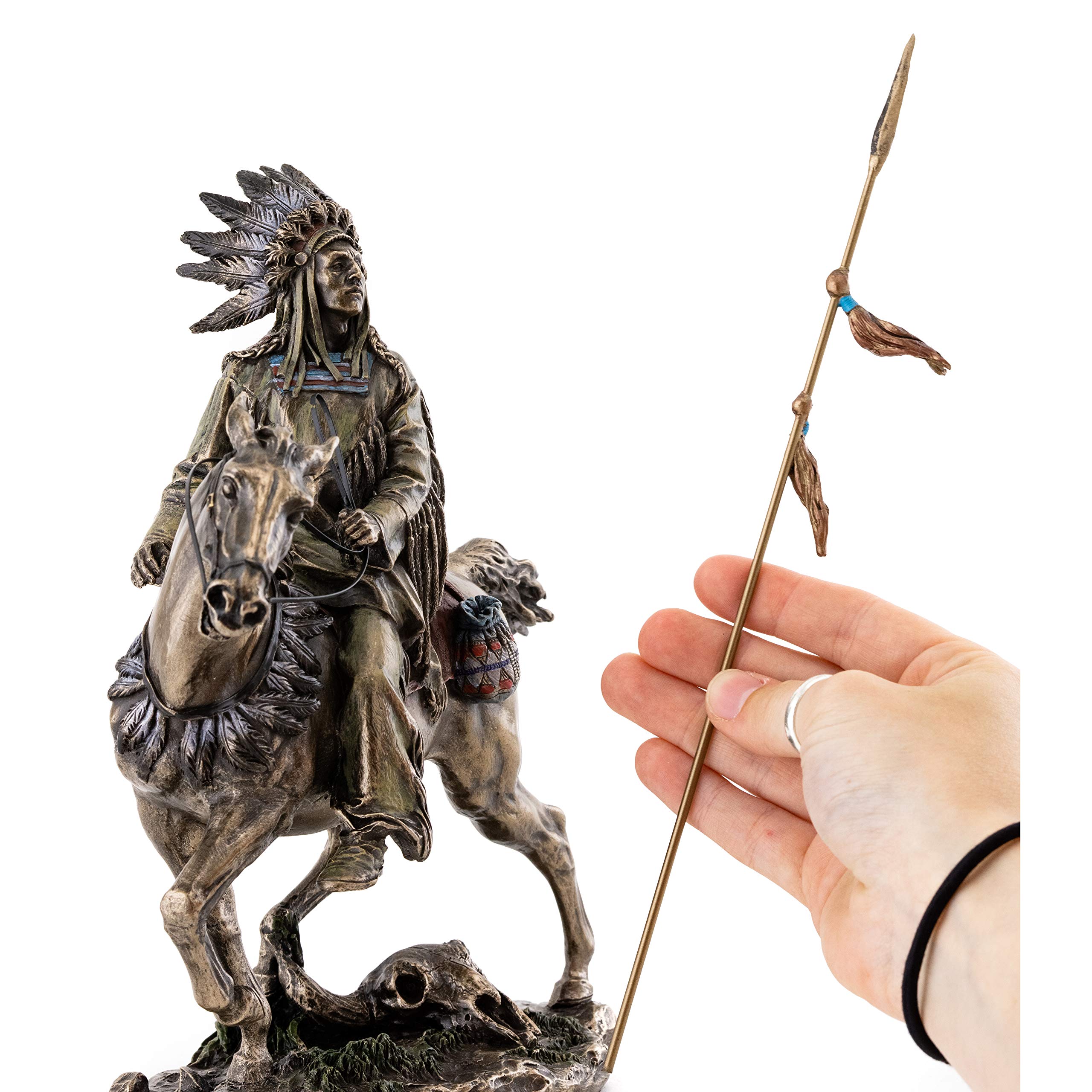 Buy Top Collection Cheyenne Indian Riding Horse Statue Native