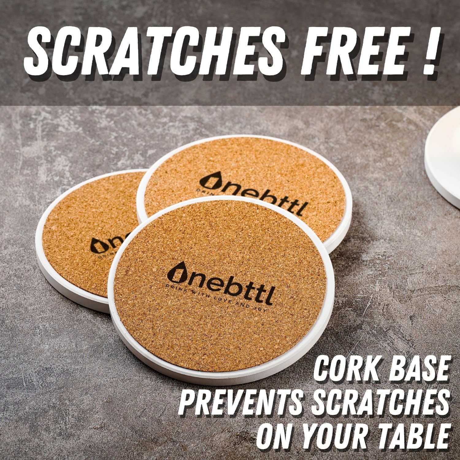 Onebttl Indiana Gifts Coaster Souvenir, Travel Homesick Gifts, Home Decor for Women, Moving, Housewarming, Set of 6, Ceramic, Absorbent with Cork Base - Image 6