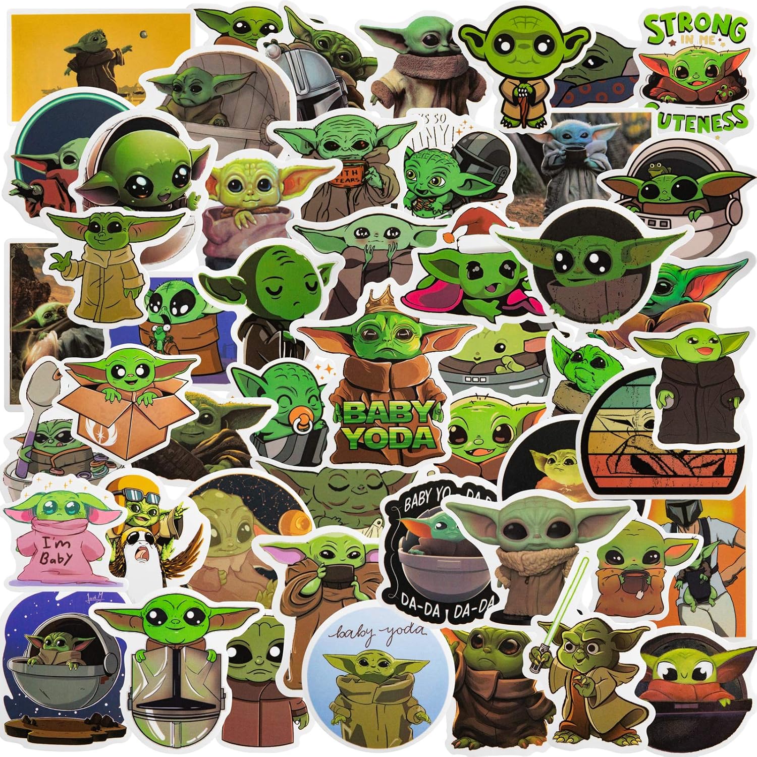 Baby yoda Stickers 50pcs Yoda Baby Star Wars Cartoon Mix Graffiti