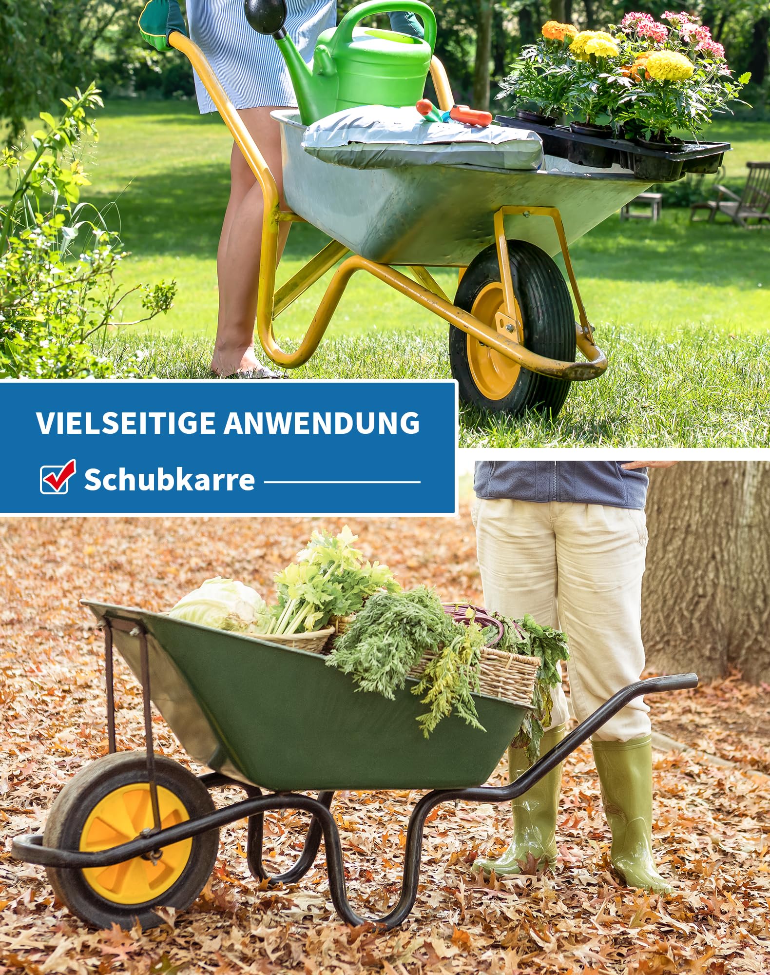 2x Schlauch 4.80/4.00-8 - Schubkarren Schlauch Mit TR13 Ventil