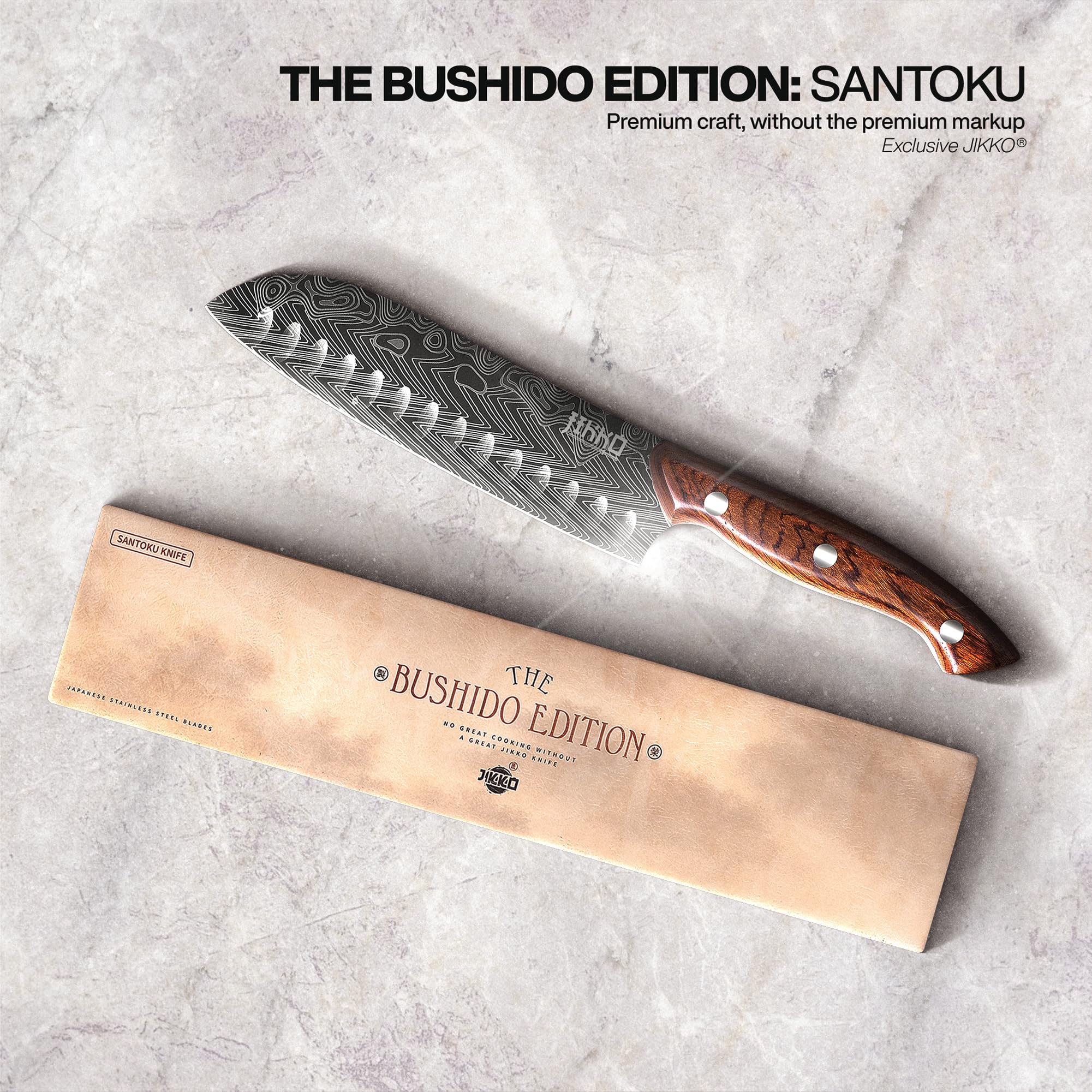 D*y様 Butcher ProductS　GINGKO Amazon.com: Jikko® Bushido Edition – Japanese Santoku Knife 7