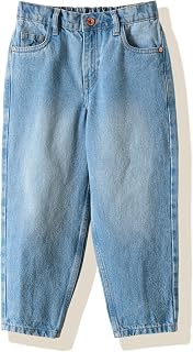 Amazon Brand - Symbol Girl's Cotton Barrel Jeans Price In India