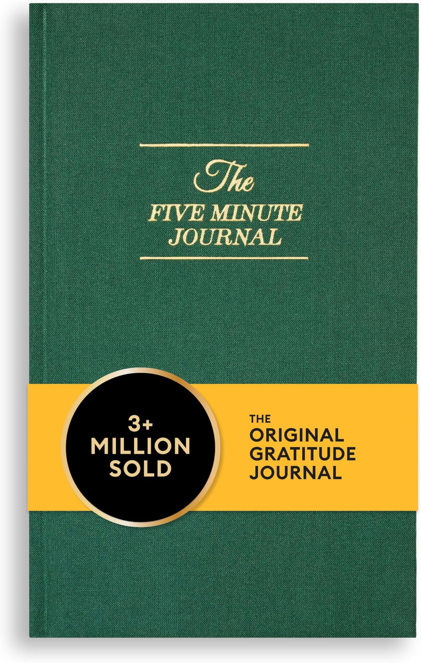 Intelligent Change - The Five Minute Journal, Original Daily Gratitude & Reflection Journal, Manifestation Journal for Mindfulness, Undated Daily Journal with Gold Foiling, Plastic-Free, Earth Green