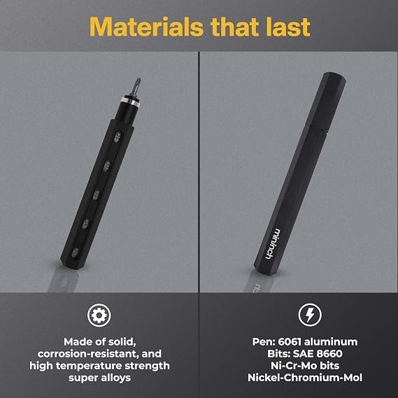 Mininch Tool Pen Premium | Precision Multitool Screwdriver Pen Set Portable Bit Driver | 16 Magnetic Bits