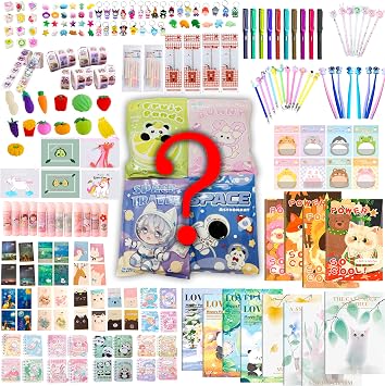 Stationery Blind Bag, Back to School Gifts for Kids, Surprise Blind Box Gifts for Christmas, Birthday, Childrens Day, New Year, End of Year Student, Classroom Rewards Prizes