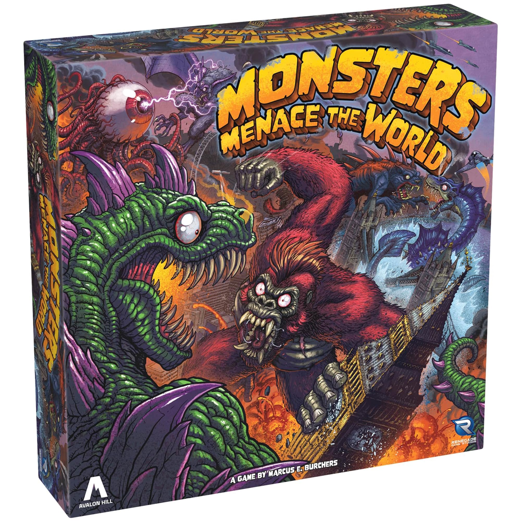 モンスター☆ Amazon.com: Renegade Game Studios Monsters Menace the World