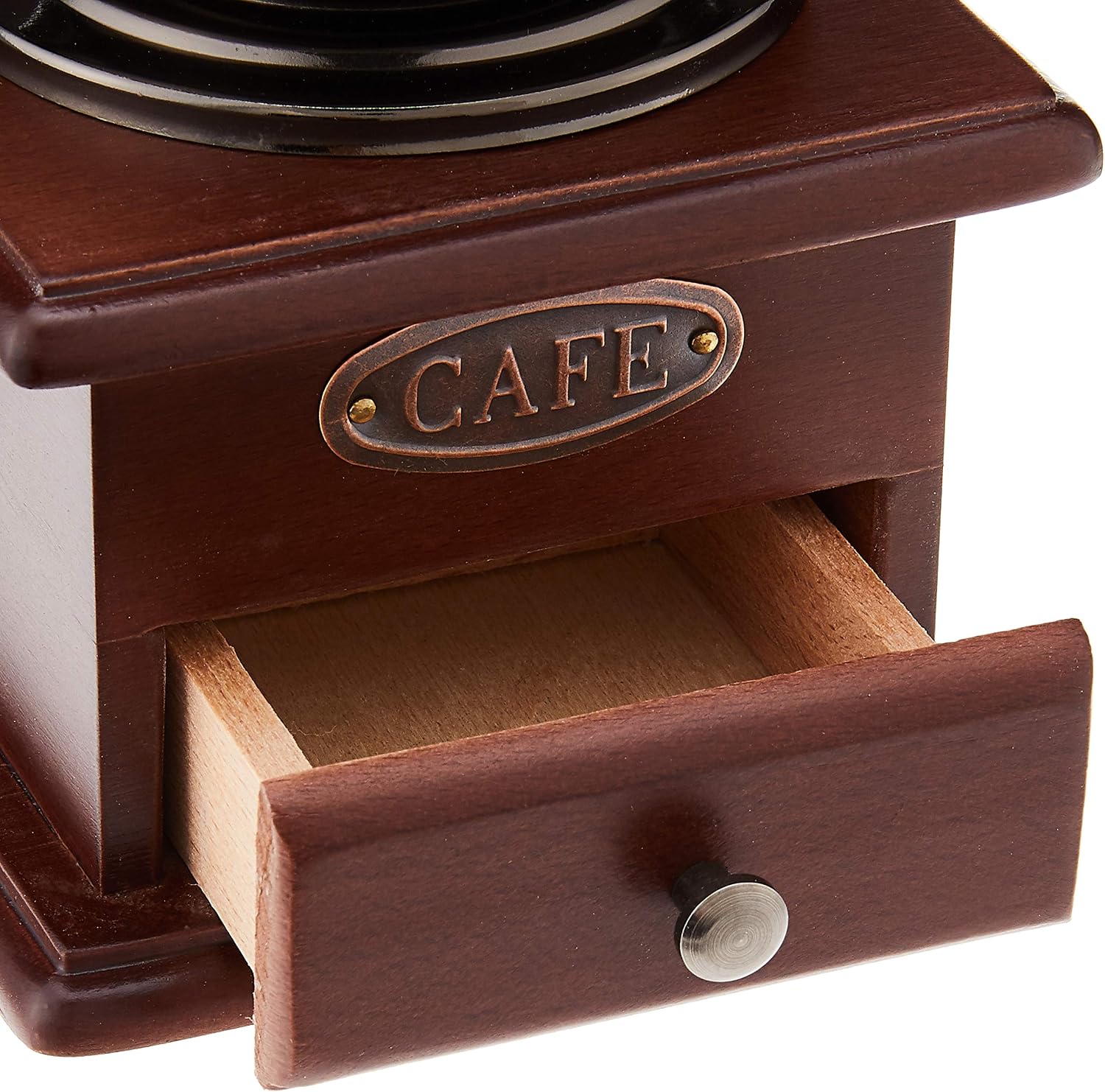Norpro 5548 Coffee Grinder, 8" x 4.5" x 4.5", Chestnut Finish