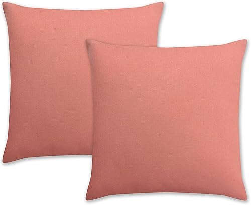 Miniatura 5 de Craftbot Fundas de almohada decorativas 100% algodón (sólidas), color beige, 16 x 16 pulgadas, paquete de 2 fundas