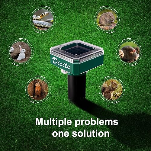 Miniatura 6 de Mole Repellent Solar Powered 10 Pack Ultrasonic Mole Repellent for Mole Vole Snakes Gopher and Other Underground Pests Waterproof Animal Deterrent