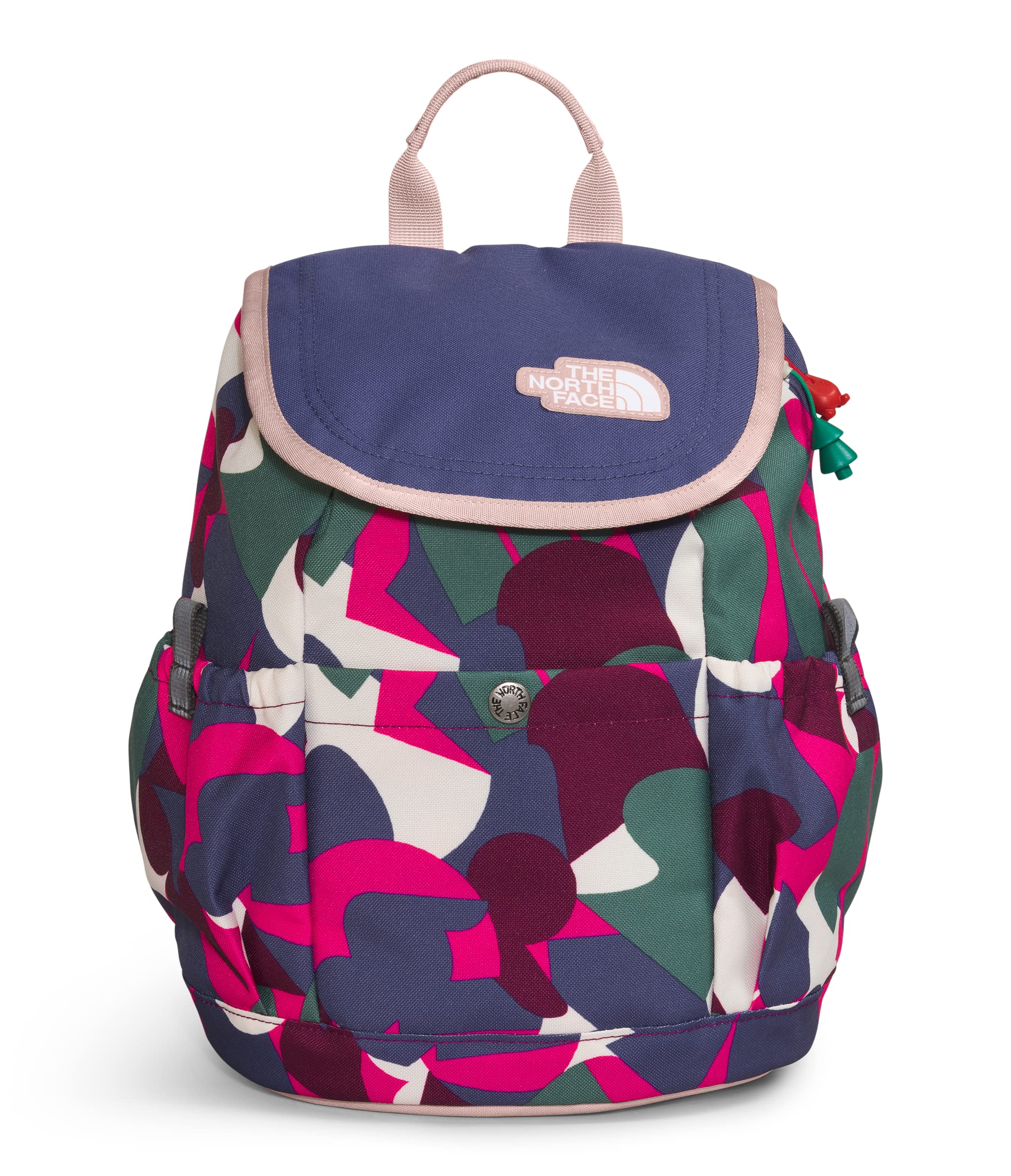 THE NORTH FACE Teen Mini Explorer Backpack, Mr. Pink Big Abstract Print/Cave Blue/Pink Moss, One Size
