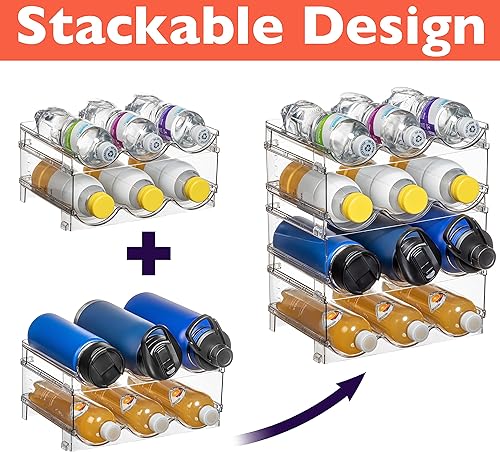 Miniatura 4 de ClearSpace Organizador de botellas de agua, perfecto como organizador de despensa y organizador de gabinete, soporte para botellas de agua o estante