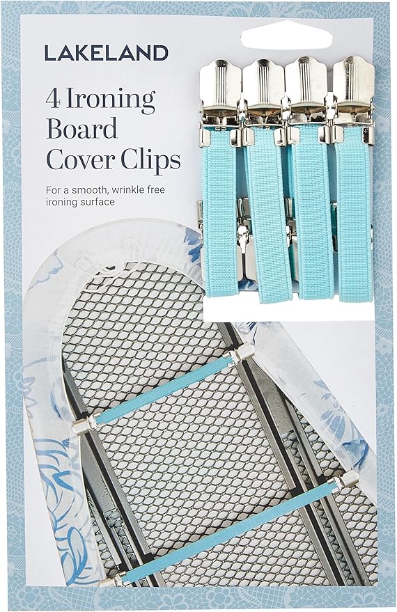 lakeland 4 Ironing Board Clip Covers Holds Ironing In Place Wrinkle