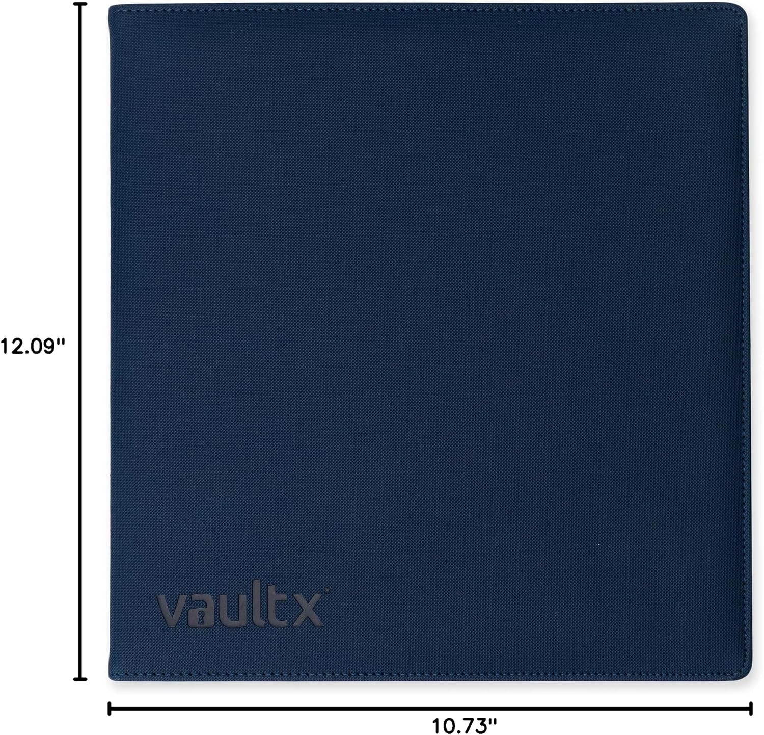 Vault X Trading Card 3 Ring Binder, fits 9 Pocket Pages, 540 Cards, Exo-Tec Material, Easy Open, D-Ring Clip Folder for Collectible Card Games, Sports, TCG (Blue, Slim)