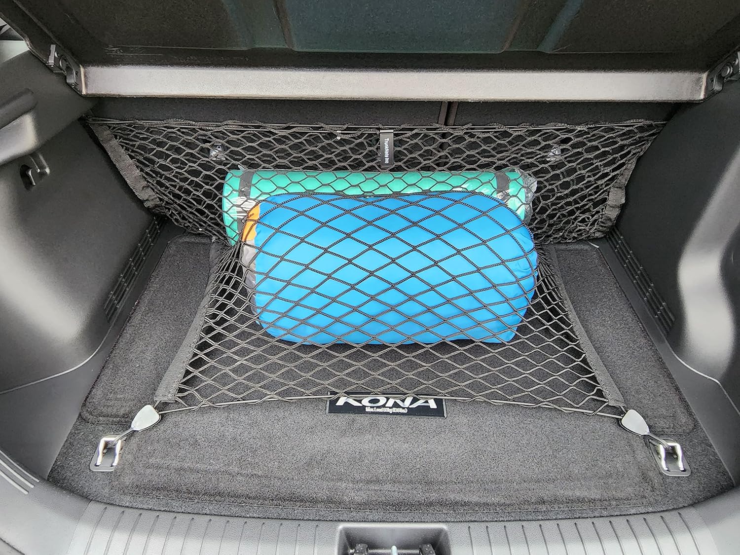 Envelope + Floor Style Automotive Elastic Trunk Mesh Cargo Net for