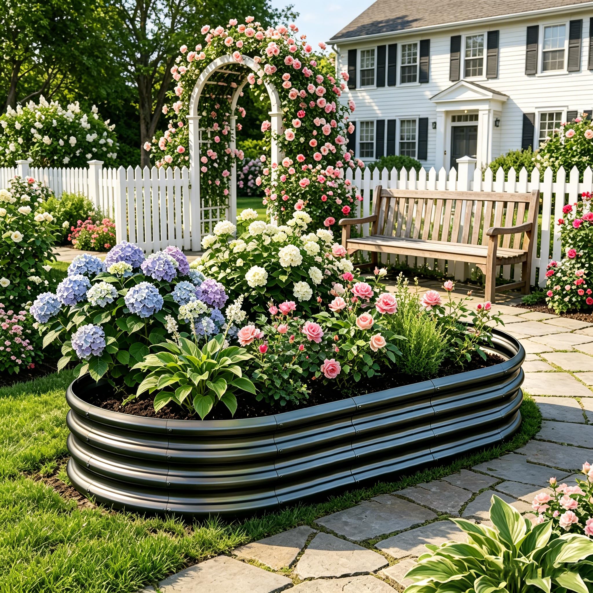 The 5 Best Galvanized Raised Garden Beds of 2026 3 GDFStudio 6x3x1FT Galvanized Raised Garden Bed, Heavy-Duty Metal Planter Box wit — product photo